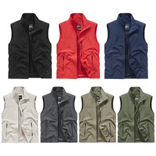 Giubbotto Uomo Con Tasche Funzionale Escursionismo Pesca Outdoor Gilet Smanicato M-6XL