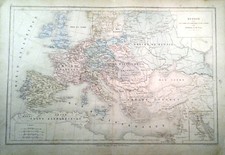 Carta geografica antica EUROPA