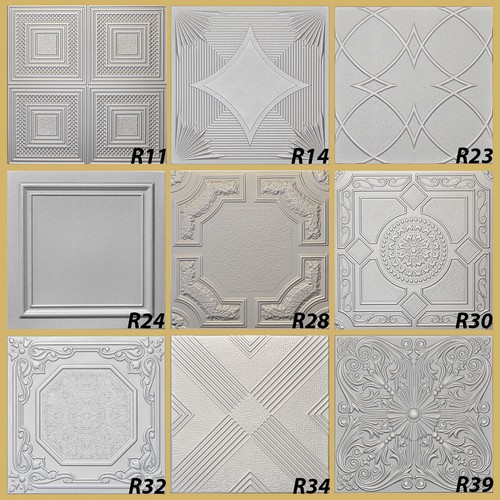 Piastrelle soffitto argento - da,