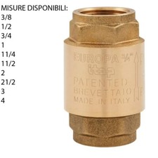 VALVOLA EUROPA DI RITEGNO NON