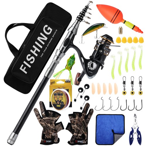 Set combinato canna - combinato, pesca