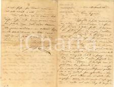 1878 MILANO Lettera Giorgio Camillo CARBONE - Tartufi e vino *Autografo