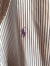 RALPH LAUREN CAMICIA TAGL 16 (40-41) M BIANCA RIGHE NERE USATA OTTIMA CONDIZIONE