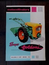Brochure MOTOCOLTIVATORE SUPER GOLDONI Dépliant originale dell'epoca 