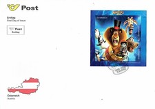 AUSTRIA 2012 PERSONAGGI DEL FILM D'ANIMAZIONE "MADAGASCAR 3" FDC Cat.U.BF 78