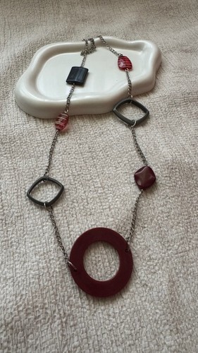 Collana geometrica bordeaux