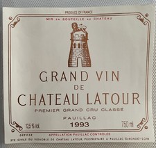 Étiquette Château Latour 1993 - 75 cl