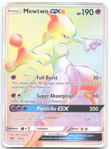 Mewtwo secret holo - gx,