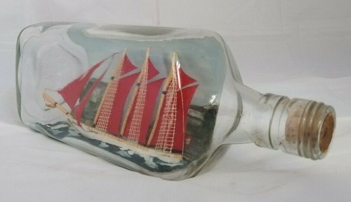 Vintage ship bottle - ship,