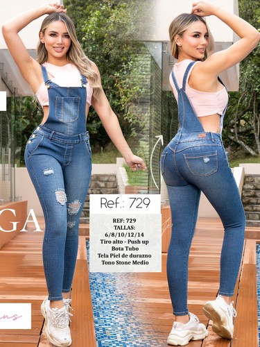 Jeans with overalls - with,