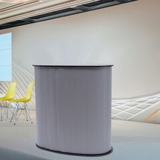 Stazione di presentazione bancone fieristico pieghevole banco reception contatore rotondo