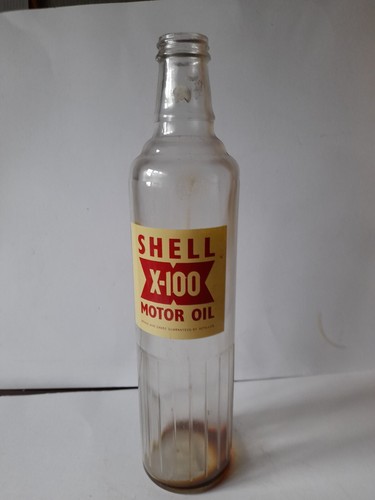 Shell x100 quart oil bottle - x100,