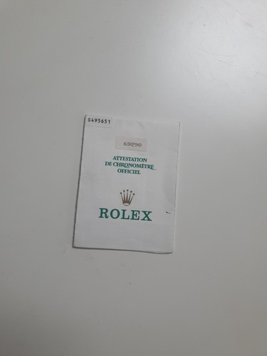 Certificato garanzia rolex - certificato,