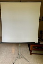 Schermo proiezione per diapositive Ercaflex 130x130 cm treppiede, come nuovo