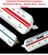 Scalimetri triangolari professionali cm 30 a 6 scale in ABS tecnostyl scalimetro