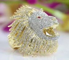 Anello uomo leone in vera