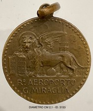 REGIA AERONAUTICA AEROPORTO G. MIRAGLIA VENEZIA MEDAGLIA BRONZO PROD. JOHNSON MI