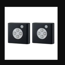Ikea OLEBY Illuminazione guardaroba/sensore, Nero, 2 pz.
