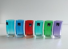 Set 6 Bicchieri piccoli colorati Swing Leonardo 083843 mai usati 