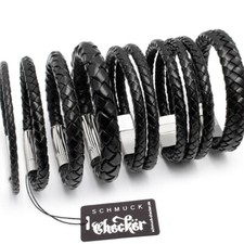 Bracciale Uomo Vera Pelle Nero