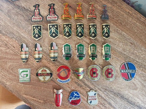 Vintage bicycle head badge job - bicycle,