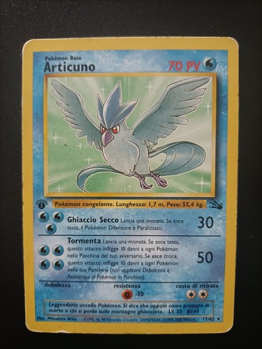 Articuno prima edizione 62 - articuno, 17/62
