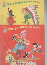 ALBUM...PINOCCHIO E PETER  PAN...VUOTI...LOTTO.. TOBLER COLOR...FIGURINE