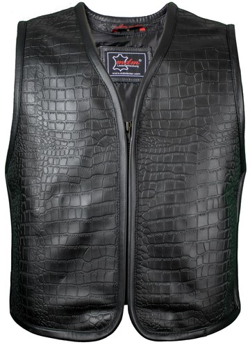 Gilet moto pelle - in,