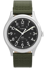 TIMEX Uomo MK1 Automatico TW2Y07800 Meccanico Nylon Verde Quadrante Nero - RARO