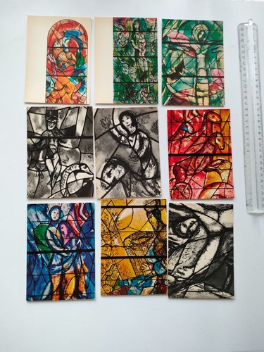 Nove cartoline delle vetrate - nove,