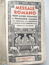 Messale Romano -commento  Lefebvre-ill.De Cramer  latino/italiano 1957 mis.10x16