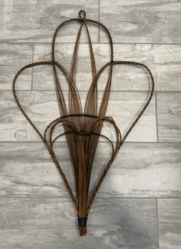 Fioriera cesto cuore rattan - , a