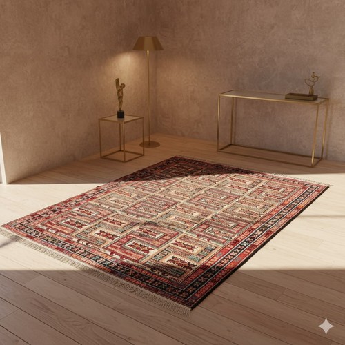 Tappeto sumak antico cotone - antico,