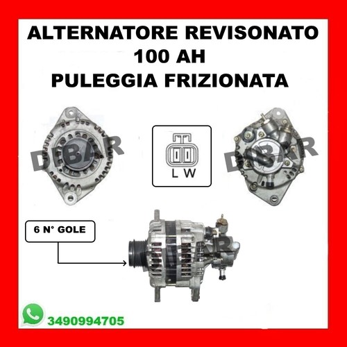 Alternatore 100ah puleggia - alternatore,