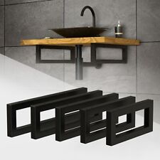 Set 2 Reggimensola da muro supporti per scaffale lavabo in acciaio nero a scelta
