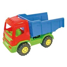 CAMION PORTA SABBIA CON CASSONE RIBALTABILE GIOCATTOLI BAMBINO IN SPIAGGIA 42 CM