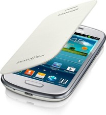 Samsung Custodia COVER ORIGINALE Flip per Galaxy S3 mini GT-I8190 Bianco