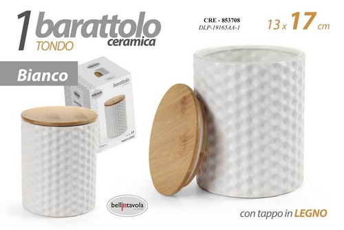 Barattolo ceramica bianca - barattolo,