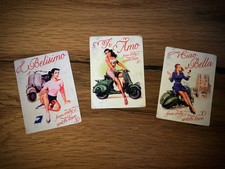3 adesivi VESPA retrò Italia vintage scooter Dolce Vita estate #195
