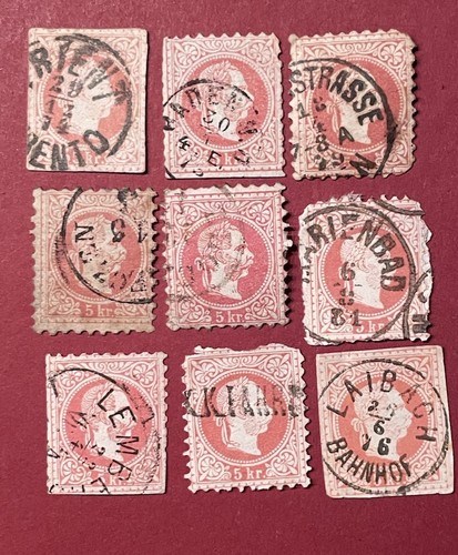 Francobolli austria 1867 - austria, 9