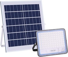 FARO LED DA ESTERNO DA 1000W CON PANNELLO SOLARE E TELECOMANDO LUCE BIANCA IP66