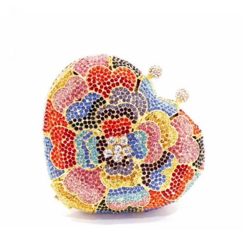 Borsa donna intarsiata cuore