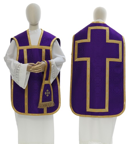 Pianeta viola con stola casula - viola,