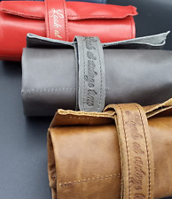 ROTOLO VIAGGIO PORTA OROLOGI  Pelle Scamosciata 6 posti  Made in Italy  Artigian