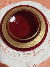 Svuota tasche Barthmann Germania  Vetro Decoro Oro Art Decò Vintage Anni '50/'60