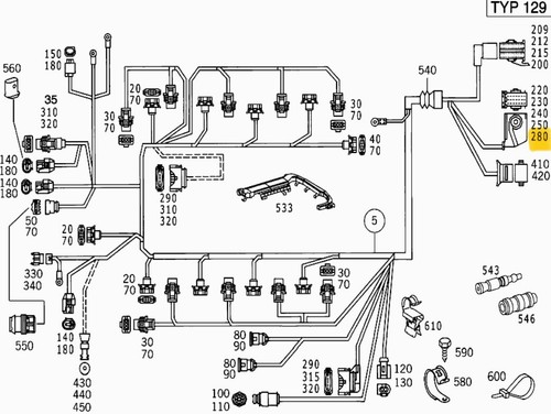 Mercedes r129 m113 molla - mercedes,