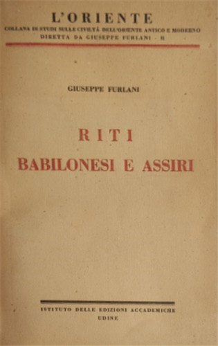 Furlani giuseppe riti - -,