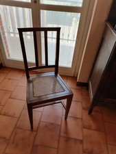 Sedie di legno antiche con paglia di Vienna