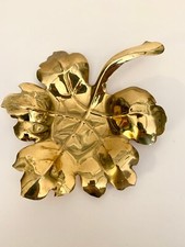 Piattino ottone foglia di - ottone,