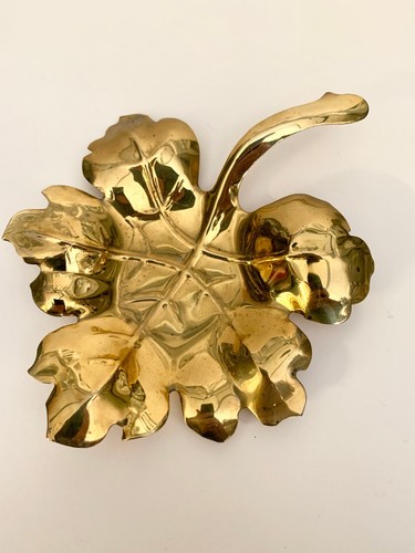 Piattino ottone foglia - ottone,
